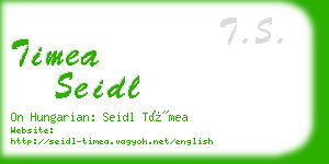 timea seidl business card